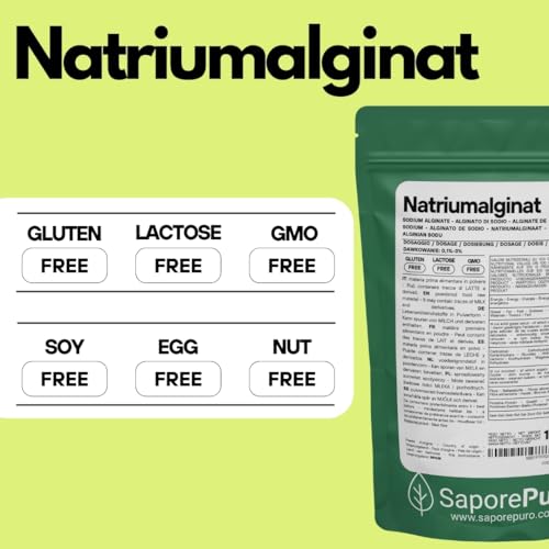 NATRIUMALGINAT - Lebensmittelverdicker und Geliermittel - Hohe Qualität - 100 GR