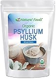 Organic Whole Psyllium Husks - All Natural Soluble Fiber for Baking, Cooking Smoothies, Shakes - Superfood Supplement for Digestive Health - Raw, Vegan, Non GMO, Gluten Free, Kosher - 1 lb