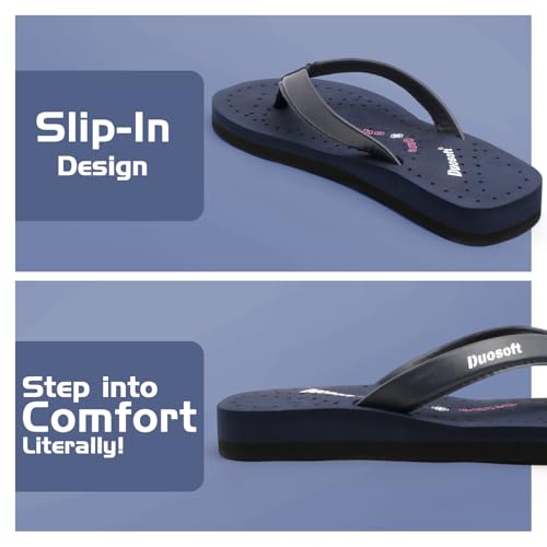 Image of Duosoft Flip Flop for Women | Soft Comfortable | Breathable | Fashionable | Stylish | Trendy | Super Soft | Lightweight | Anti-Slip Sole | Indoor & Outdoor |DW-31-Brown