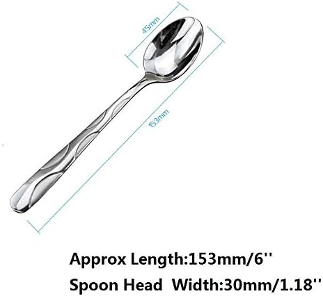 Tablespoons 6pcs Tea Spoon Stainless Steel Ice Cream Dessert Mixing Honey Spoon Teaspoon Mini Coffee Scoop Christmas Cutlery Serving Spoon (Color : 8pcs)
