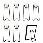 ZHABAYEN 6Pcs Picture Frame Stand with Self-Adhesive, Metal Photo Holder for 5.9 to 10.2 inch Frames, Back Easel Bracket for Painting Display