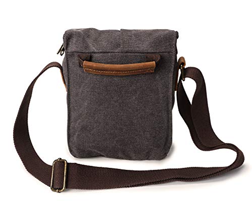 Peacechaos Waterproof Camera Bag/Case, Vintage Canvase Leather Trim Dslr Slr Camera Shoulder Messenger Sling Bag For For Nikon, Canon, Sony, Pentax, Olympus Panasonic, Samsung & Many More #TOP5