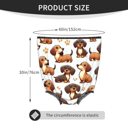 Culottes surdimensionnées noires imprimé pattes de teckel amples - 5