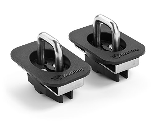 Bull Ring Flush Fit Retractable Truck Bed Tie Down Anchors Fits '14-19 Toyota Tundra Regular & Extended Cab, Sits Flush In The Rail Cap, 1,000 Lbs Rated Capacity, Easy Installation, 1 Pair #TOP6