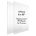 Icona Bay PET Plexiglass, Thin & Flexible Plastic Sheets (8x10 x 0.03 inch, Clear, 2 Pack), Easy to Cut for DIY Art Projects, Picture Frame Replacement Glass, PET Sheeting is Pliable Unlike Acrylic