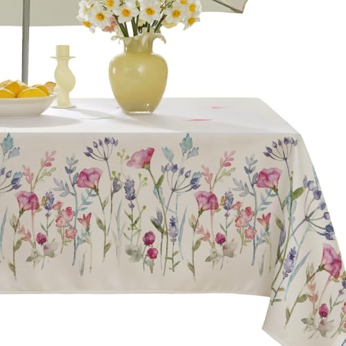 SASTYBALE Tablecloth with Umbrella Hole Outdoor Flowers, 60" x 102" by SASTYBALE - Used condition - US$19.82