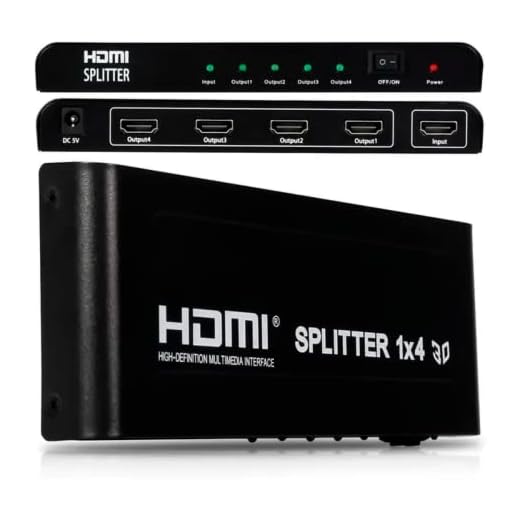 Divisor Splitter Hub Hdmi 1x4 Distribuidor Ps4 Xbox Tv Pc