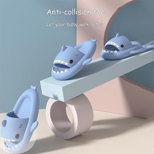 Shark Slides Kids, Boys Girl Cloud Shark Slides, Non-Slip Open Toe Thick Sole Beach Pool Shoes Shower Shoes3