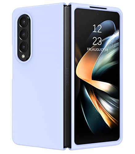 Coque pour Galaxy Z Fold 4 en silicone gel souple violet anti-rayures