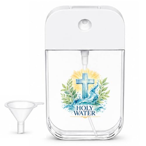Lyronmx Holy Water Empty Perfume Spray Bottle 50ml Atomizer,Catholic Gifts