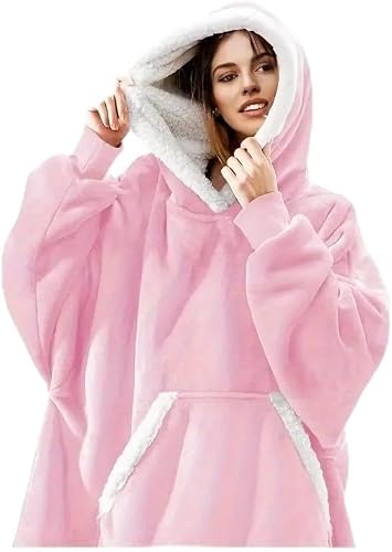 Haven Oversized Wearable Blanket Hoodie - Ultra Soft Hoodie Blanket for Adults | Warm Plush Hooded Blanket with Giant Pocket | One Size Fits Most