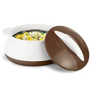 MILTON Adore 1500 Insulated Inner Stainless Steel Casserole, 1.25 litres, White | BPA Free | Food Grade | Easy to Carry | Easy to Store | Ideal for Chapatti | Roti | Curd Maker