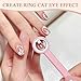 Plman 5PCS Cat Eye Magnet Set - Circle Nail Magnet with Handle for Cat Eye Gel Polish, 3-Second Instant Effect Neodymium Magnetic Nail Art Tools for Circle French Effects