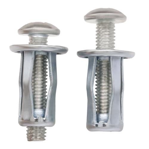 Bonsicoky 40Pcs Expansion Screw Petal Nut, Secure Mounting Hardware Kit(M4 M5 M6 M8), Carbon Steel Jack Nut Fasteners, Silver Metal Insert for Hollow Walls, Drywall and Sheet Metal