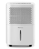 Pro Breeze Deshumidificador Silencioso 12L, Depósito Extraíble y Desagüe Continuo, 3 Modos, Temporizador 24h, Sensor de Humedad, Absorbe Humedad y Elimina el Moho de Habitaciones (20 m²)