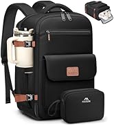 MATEIN Anti Theft Personal Item Backpack 18x14x8, Underseat Travel Backpack with Water Bottle Hol...