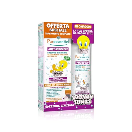 Coffret anti-poux Looney Tunes lotion traitante 100ml + shampoing 200ml
