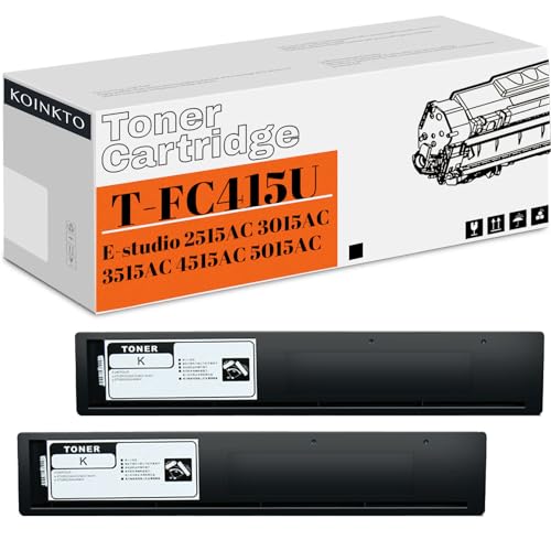 Image of KOINKTO T-FC415U TFC415U T-FC415 Compatible Toner Cartridges Replacement for Toshiba E-Studio 2515AC 3015AC 3515AC 4515AC 5015AC Printer (2-Pack Black)