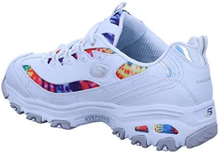 Skechers womens D'lites - Summer Fiesta Sneaker, White Multi, 7.5 US | Image 2