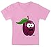 HARIZ - Maglietta per bambini, motivo: prugna e frutta, con biglietti regalo zucchero filato rosa. 15-24 Monate / 80-92cm