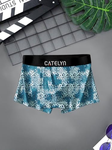 Image of CATELYN Ultra-Soft Nylon Breathable Stretch Trunks Men's Premium Printed Innerwear for Daily Comfort Men Sweatproof (Pack of 4)