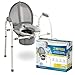 MedPro Comfort Plus Commode Chair With Adjustable Height and Extra Wide Ergonomic Seat, Gray