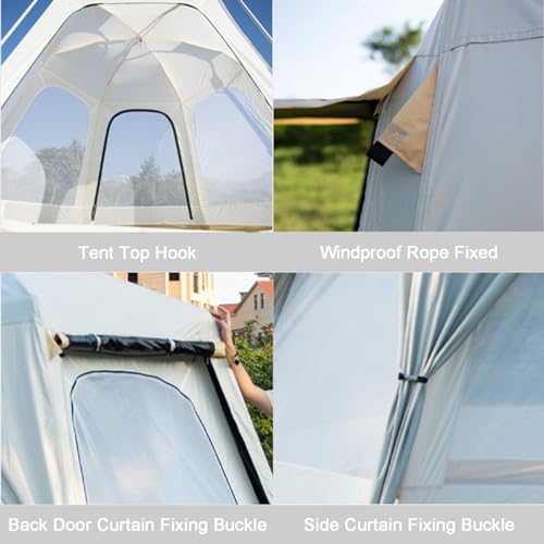 Carpa de camping impermeable portátil para 2-4 personas miniatura 7