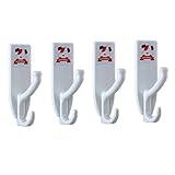 Daixers Powerful Adhesive Hooks,4-Hook (Max Load 6.61 pounds)