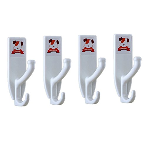 Daixers Powerful Adhesive Hooks,4-Hook (Max Load 6.61 pounds)