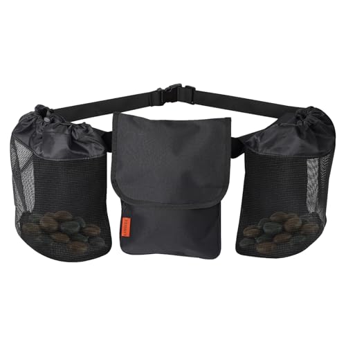 Rock Collecting Bag Foraging Waist Pack with Adjustable Belt