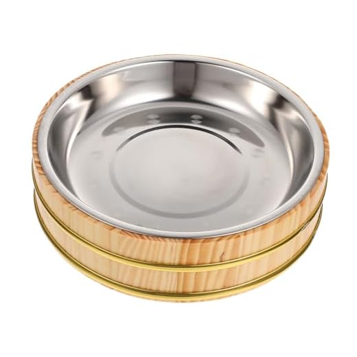 NAMOARLY 1 Conjunto Sushi Bibimbap Barril De Madeira Banheira De Mistura De Arroz De Sushi Fabricante De Sushi Rústico Banheira De Sushi Hangiri Sushi Ok Aço Inoxidável Coreano Necessidade