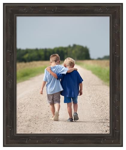 Amanti Art Picture Frame 16x20 Photo Frame, Shipwreck Greywash Narrow Wood Framing for your Wedding Photos, Family Pictures, Diploma, Certificate, Kids Art Gift for Mom or Poster Wall Decor