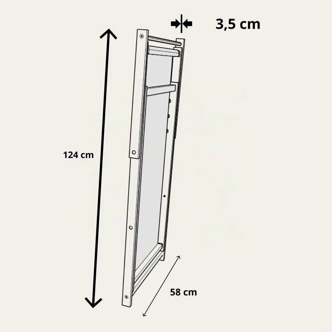 BAS Tumbona Plegable de Madera – Juego de 2 tumbonas Plegables Ligeras – Tumbona Plegable y Ajustable para jardín, Playa y balcón – Tumbona de jardín con Funda de Tela Transpirable – Tejido Mixto