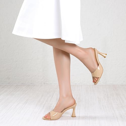 Image of Susanny High Heels for Women Pointed Open Toe Strappy Chunky Block Heels Ankle Strap Stiletto Kitten Heeled Sandals Wedding Bridal Party Prom Sexy Dress Shoes