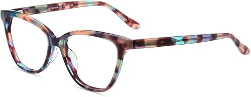 Firmoo Lentes de lectura con bloqueo de luz azul de 2.75 pulgadas para mujer, diseño de ojo de gato, estilo vintage, para lector de computadora,