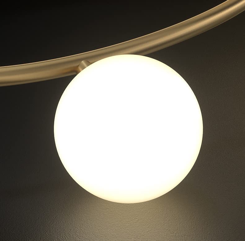 Image of 3-Light Pendant Golden Frosted Glass Hanging Ceiling Lamp for Bedroom, Living Room, Hallway and Home Decoration- Without Bulb(AC)