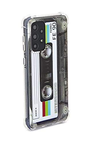 STINFIZTOL Phone Case Compatible with Galaxy A33 5G Case,80s Type Music Cassette Case Four-Corner Shockproof Protective Soft TPU Cover for Samsung Galaxy A33 5G 6.4 Inch