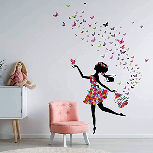 Vinilos Decorativos Niña para Habitación Infantil miniatura 3