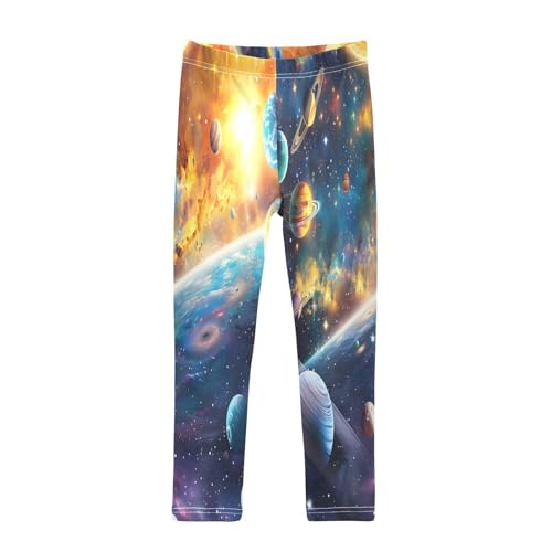 Toddler Girls Leggings Printed Yoga Pants Leggings Milky Way for Kids