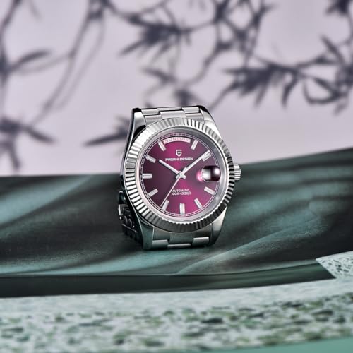 LACZ DENTON Pagani Design DD40 PD1783 Mens Watches Luxury Automatic Watches Men AR Sapphire Glass Mechanical Wrist Watch Men 10 Bar NH36A Movement.., PD1783-Red-XXY, Fashion