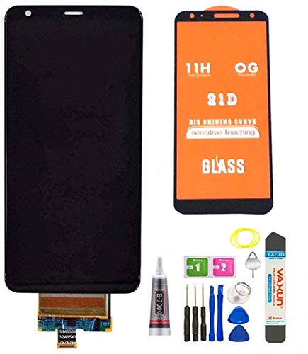 Perfect Stylo 5 LCD Replacement Display Touch Screen Digitizer Glass Parts for LG Stylo 5 Stylus 5 Q720 Q720CS/PS Q720MS/US Q720VS/TS LCD Assembly Replacement + Tempered Glass Eject Pin Tools