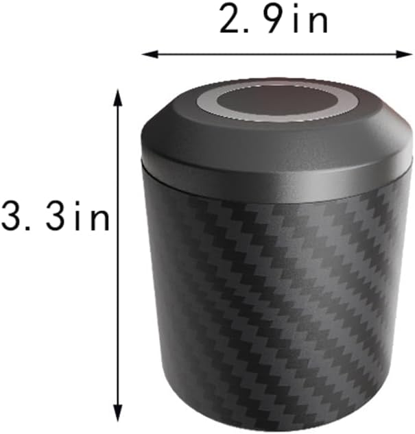 Car Ashtray with Lid Auto Ashtrays Smell Proof Smokeless Ashtray for Car Easy Clean Up Detachable Ash Tray (Black), 3.3in