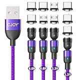 Carga rápida y transferencia de datos/sincronización: El cable de carga magnético soporta carga rápida QC 3.0 y proporciona una alta eficiencia al cargar tus dispositivos. Puede transferir y sincronizar fotos, vídeos y todos sus datos fácilmente. Transferencia de datos y carga de corriente 2 en 1 para almacenar tu tiempo mucho tiempo. El cargador rápido QC 3.0 A solo se adapta al enchufe de carga rápida.