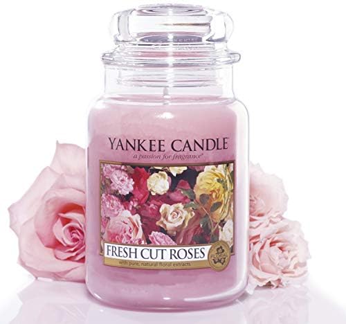 Yankee Candle Scented Candle | Fresh Cut Roses Large Jar Candle | Long Burning Candles: up to 150 Hours | Perfect Gifts for Women