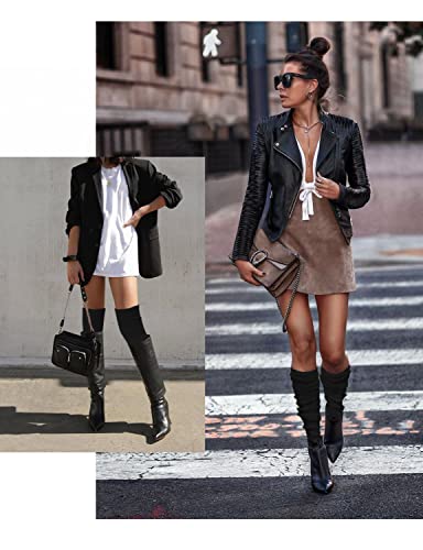 V28 Women’s Neon Knit Leg Warmer For 80S Party Dance Sports Yoga (61-Black) #TOP4