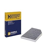 Hengst Cabin Air Filter - Charcoal, Automotive, 1 Count, 211mm x 300mm x 30mm, Activated Carbon