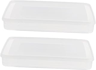 2Pcs Refrigerator Dumpling Storage Box Sealing Holder for Freezing Dumplings Food Organizer Container for Deep Freezer with Lids