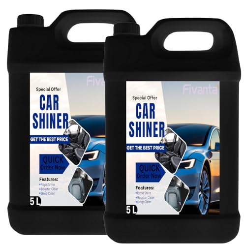 Image of car Shiner liquid 10L shiner Vinyl & Leather Polish For Clean Shine & Protection for Car, New Look, Dashboard, Seats, Leather Goods Jacket, Handbag Wallet Belt Pack Of 2 (10 Litre, A7)