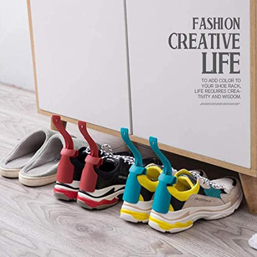 Nonstop 6 Pcs Lazy Shoe Helper Portable Sock Slider - Short Handled Shoe Horn - Shoe Lifting Helper Easy On Easy Off, Plastic Shoehorn For Men, Women #TOP2