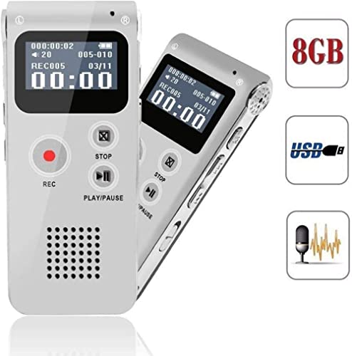 Digital Voice Recorder, Mp3 Dictaphone With Playback, Rechargeable Tape Dictaphone Recorder For Lectures, Meetings, Interviews, Mini Audio Recorder, Mp3 Player (16Gb) #TOP1